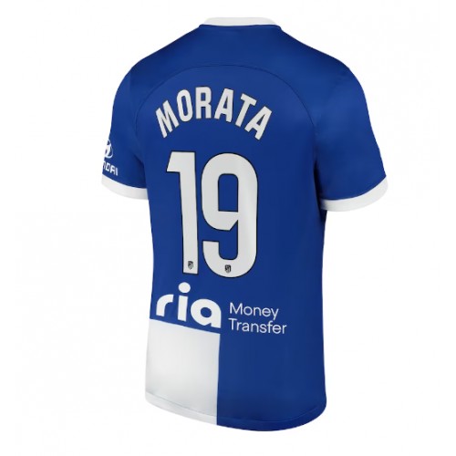 Dres Atletico Madrid Alvaro Morata #19 Gostujuci 2023-24 Kratak Rukav